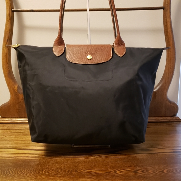 Longchamp Handbags - Longchamp Le Pliage Shoulder Tote Large - Black
